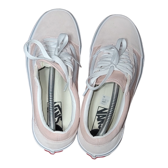 Vans Old Skool Shoes 8.5 Pink Low Top Skate Sneakers Canvas Lace Up Classic B11 - Picture 6 of 8